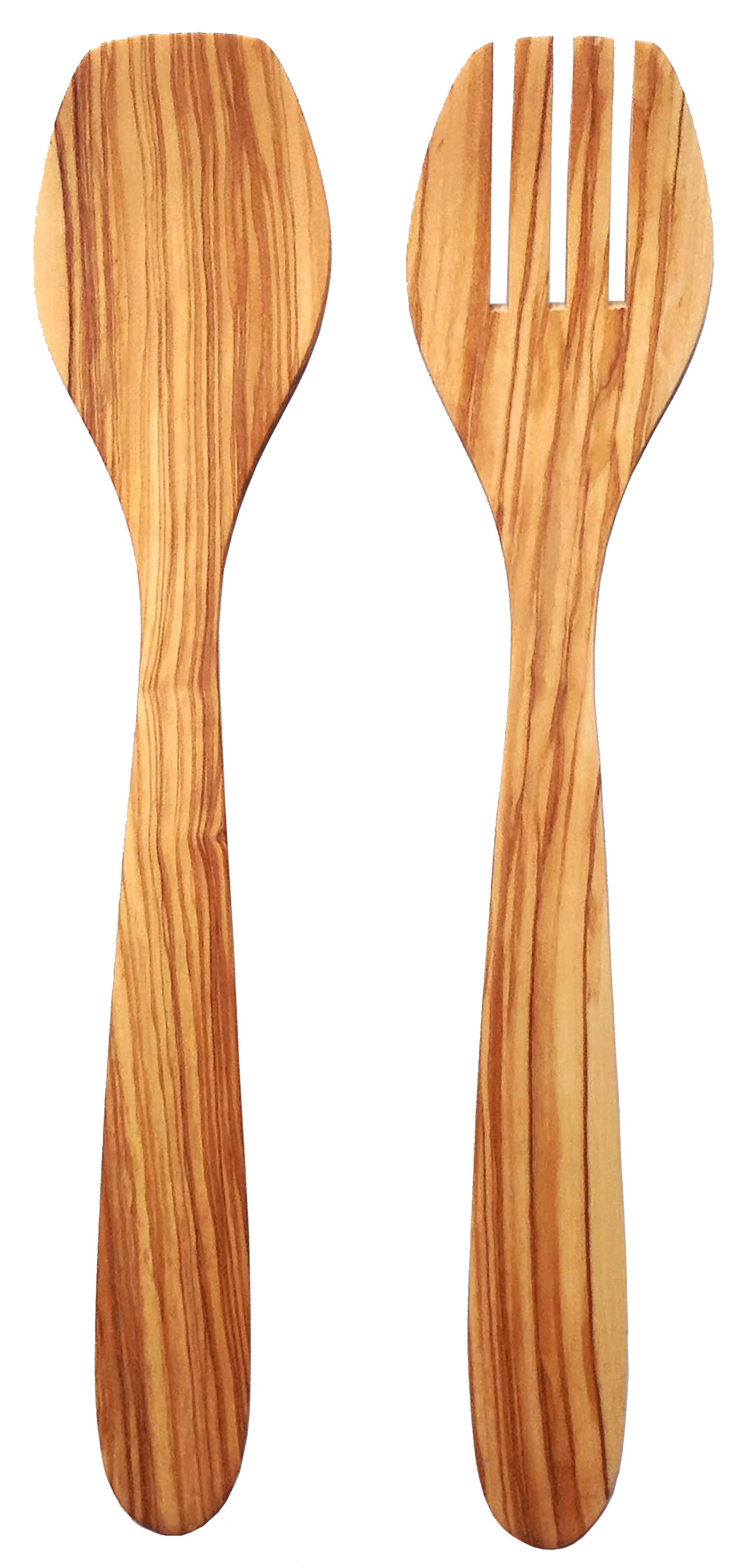 Utensili da cucina in legno di olivo artigianali, originali e resistenti.