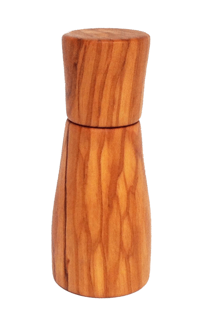 Macinapepe moderno in legno di olivo
