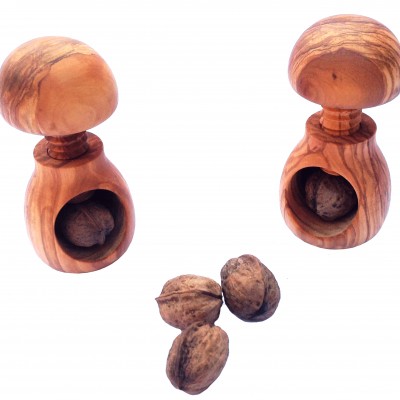 Schiaccianoci fungo in legno di olivo