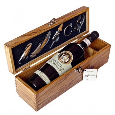 Wine box per sommelier - confezione vino con accessori